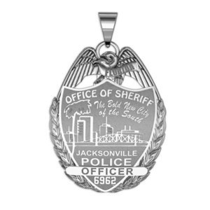 Personalized Jacksonville  Florida Police Badge with Your Rank and Number