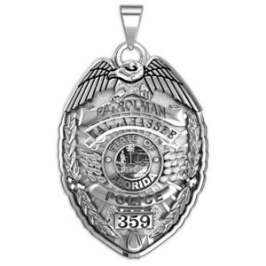 Personalized Florida Police Badge with Your Name  Rank  Number   Department