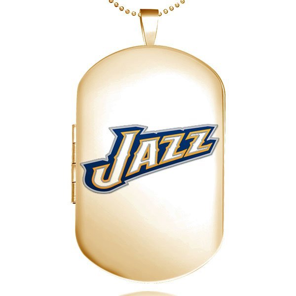Gold Filled Utah Jazz Dog Tag Locket PG89436