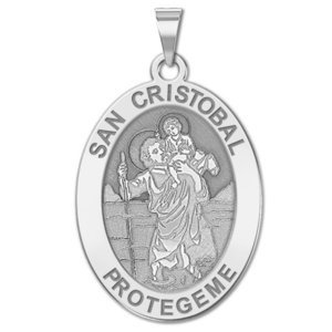 San Cristobal OVAL Religious Medal   EXCLUSIVE 