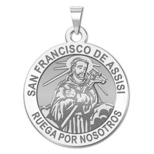 San Francisco de Assisi Round Religious Medal  EXCLUSIVE 
