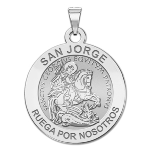 San Jorge Round Religious Medal  EXCLUSIVE 