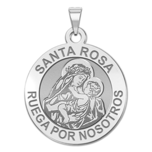 Santa Rosa Round Religious Medal  EXCLUSIVE 