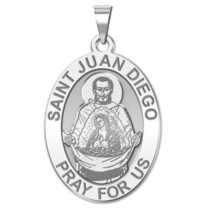 San Juan Diego OVAL Religious Medal   EXCLUSIVE 