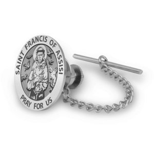 Saint Francis of Assisi Religious Tie Tack   EXCLUSIVE 