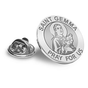 Saint Gemma Religious Brooch  Lapel Pin   EXCLUSIVE 
