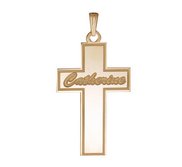 Personalized Cross with  Script Name  Etched
