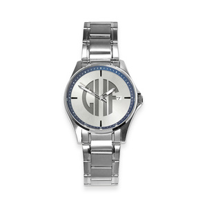 Men s Personalized Stainless Watch Blue Dial