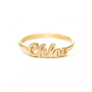 Personalized Script Name Ring