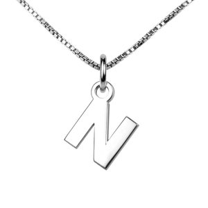 Dainty Initial Block Necklace