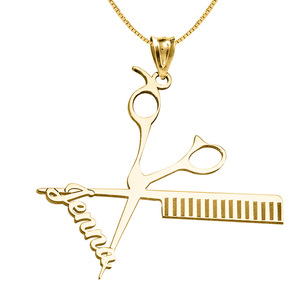 Personalized Hairdresser Name Necklace with Chain Included