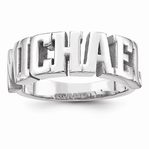 Personalized Women s Block Name Ring