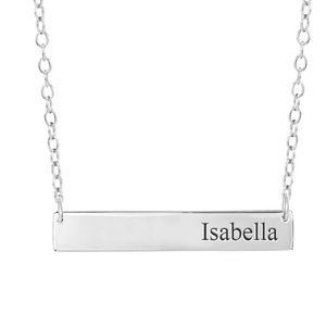 Personalized Name Bar Necklace with Name w  Chain Included