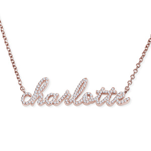 Script Diamond Name Necklace With Elegant Chain Included