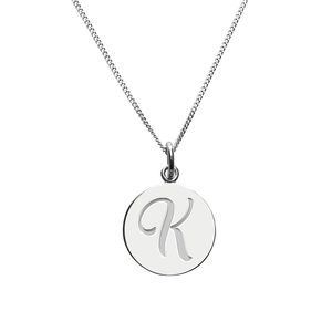 Round Disc Name Pendant or Charm with 18 inch Chain