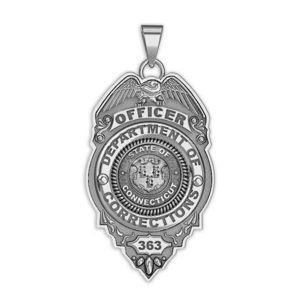 Personalized Connecticut Corrections Badge with Your Number