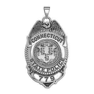 Personalized Connecticut State Police Badge with Your Number