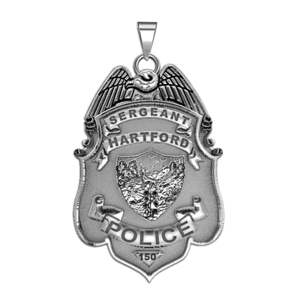 Personalized Hartford  Connecticut Police Badge with Number   Department