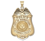 Personalized Connecticut Police Badge with Number   Department