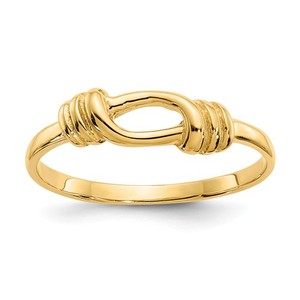 14k Yellow Gold Love Knot Band