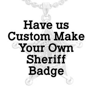 Personalized Sheriff Badge Pendant w  Your City Seal  Rank  Department  Name or Number