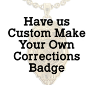 Personalized Corrections Badge Pendant w  Your City Seal  Rank  Department  Name or Number