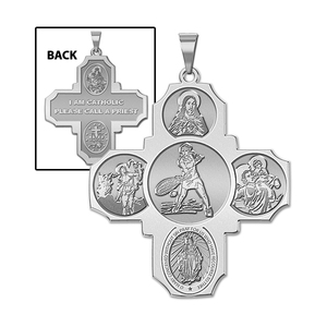 Four Way Cross   Tennis Female Religious Medal   EXCLUSIVE 