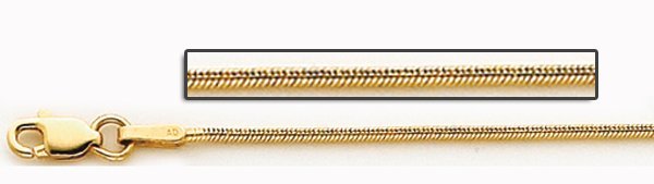 14K Yellow Gold 1.0mm Snake Chain - 447PG69955
