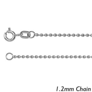 Sterling Silver 1 2mm Diamond Cut Bead Chain
