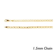 14K Yellow Gold 1 5mm Diamond Cut Anchor Chain