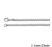 Sterling Silver 1 1mm Box Chain