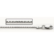 14K White Gold 3 2mm Cable Link Chain