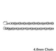 Sterling Silver 4 0mm Rolo Chain