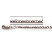 Sterling Silver 2mm Sparkle Rope Chain