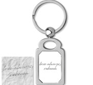 Stainless Steel Personalized Handwriting Rectangle Keychain