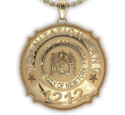 Personalized Sanitation Badge Necklace or Charm   Shape 1