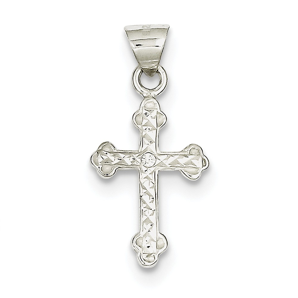 Sterling Silver Cross with CZ Pendant - PG95318