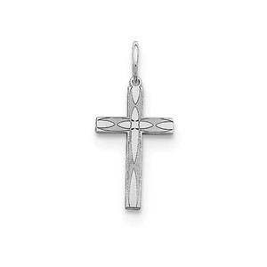 Sterling Silver Laser Designed Cross Charm