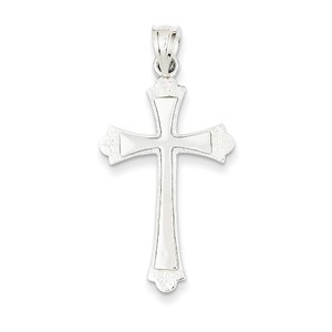 14k White Gold Cross Pendant