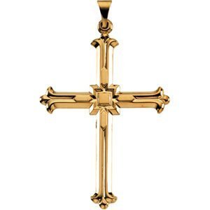 14K Yellow Gold LARGE CROSS PENDANT