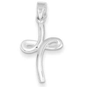 Sterling Silver Polished Cross Pendant