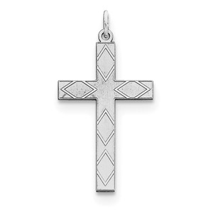 Sterling Silver Laser Designed Cross Pendant