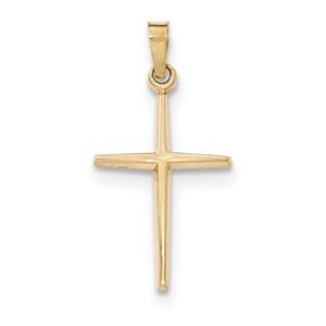 14k Polished Latin Cross Pendant