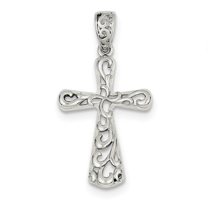 Sterling Silver Polished Cross Pendant