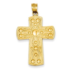 Double Sided 14k Cross w Serenity Prayer Pendant