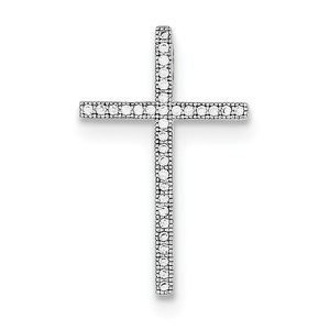 Sterling Silver Micro Pav  Cross Pendant