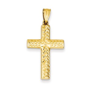 14k Reversible Cross Pendant