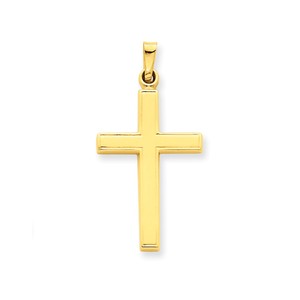 14k Hollow Cross Pendant