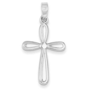 Sterling Silver Polished Cross Pendant