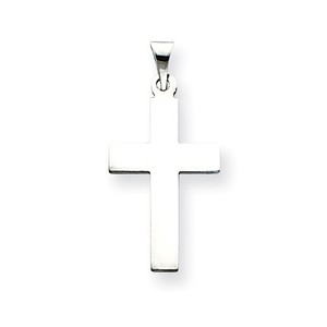14k White Gold Cross Pendant